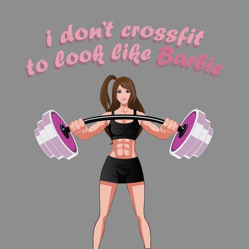 Barbie vs. ken fun crossfit t shirt to design. T shirt contest