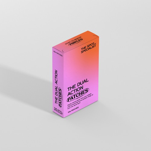 Pimple Patch PACKAGING to appeal to FEMALE BEAUTY user Design by LouLeullieux