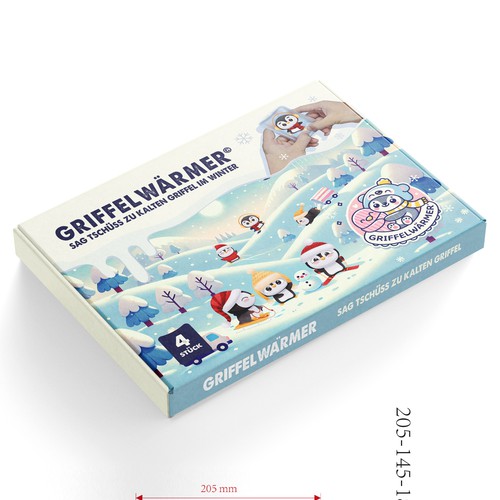 Package design for a set of 4 hand warmers Design by Davi Giolo ★