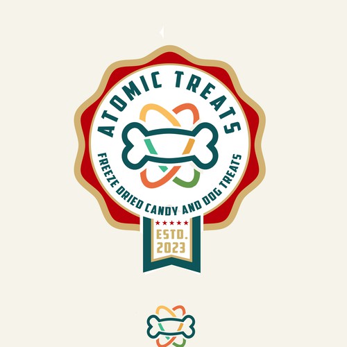 Design a logo and brand for a 50s theme freeze dried candy/dog treat business Design by Fortuna Design