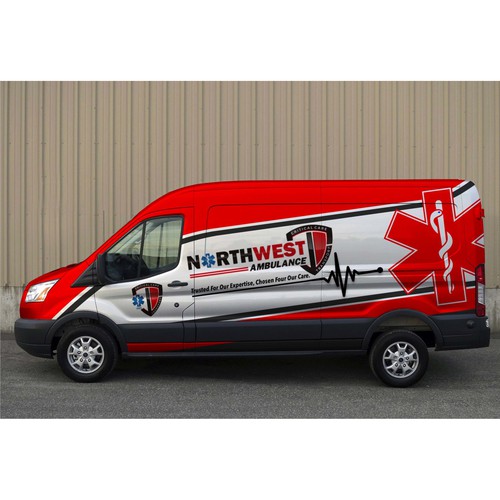 911 Ambulance wrap on sprinter Design von TANSA ART