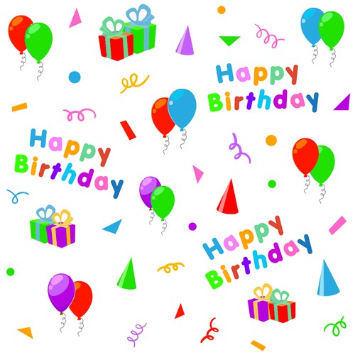 Happy Birthday Tablecloth Design for All Ages Design by MerakiArt