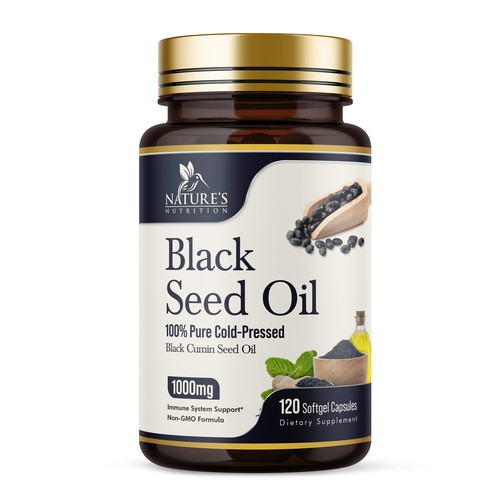 Natural Black Seed Oil Design Needed for Nature's Nutrition Design by UnderTheSea™