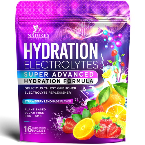 Refreshing Hydration Electrolytes Design Needed for Nature's Nutrition Design by agooshe