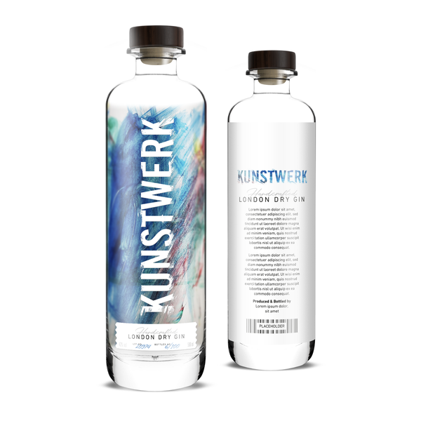 Diseño de N_B titulado "Painting inspired London Dry Gin Design"