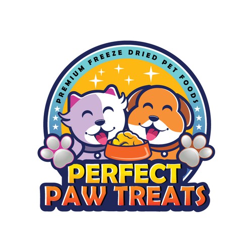 Perfect Paw Treats Modern & Vibrant Happy Logo Design réalisé par MONA_IND