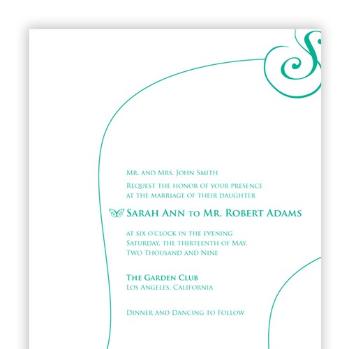 Letterpress Wedding Invitations Design by i's design