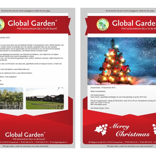 Global Garden newsletter redesign Design by alfico