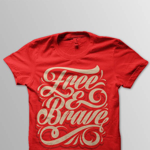 Trendy t-shirt design needed for Free & Brave Diseño de daanish