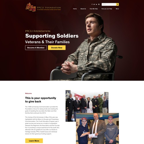 PPCLI Foundation website-ontwerp door OMGuys™