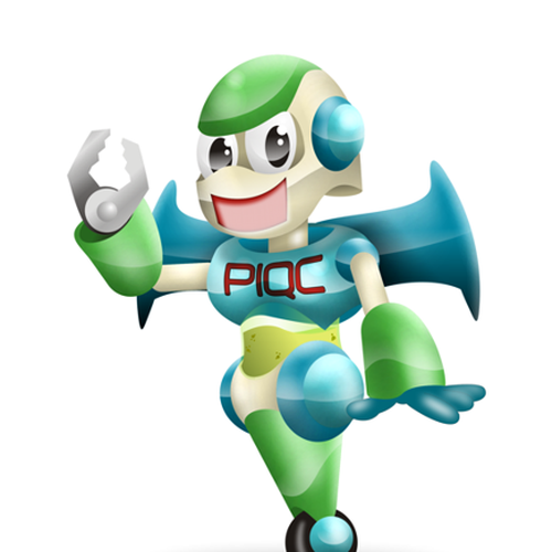 Pixar-esque Mascot & Logo - Cute, Modern, 3D Robot-Pixie Design by Cristian Pacher