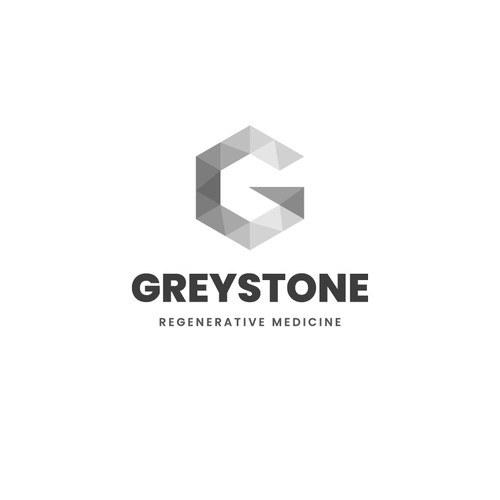 I like the lettering of Greystone here.  And then below Greystone a grey, stone-like structure with mortar or joints in  Design by Junaid.J