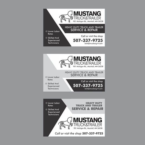 Newspaper Ad for Truck Repair Shop - Mustang Truck & Trailer Réalisé par Dzine Solution