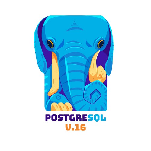 PostgreSQL v16 Release Artwork Design von calesatama