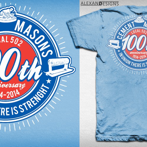 100th Anniversary Cement Masons Local 502 Tshirt contest