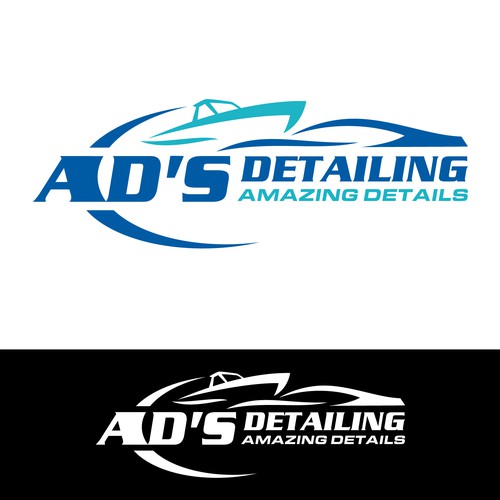 Fun & Professional Logo for established mobile car and boat detailing company Design by ⭐Biloo⭐