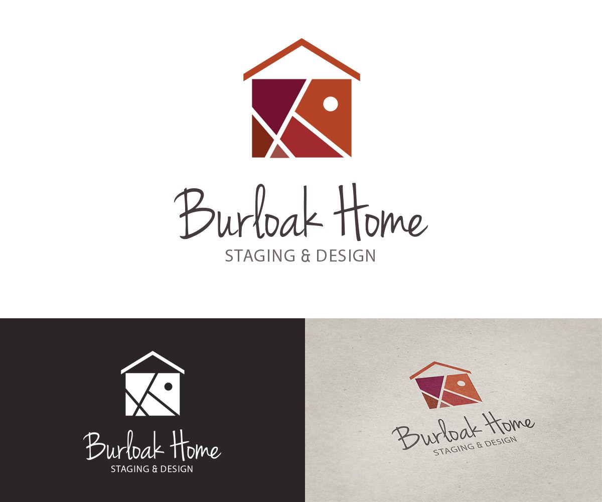 Home design logo with the title 'Geometric logo for home designing'