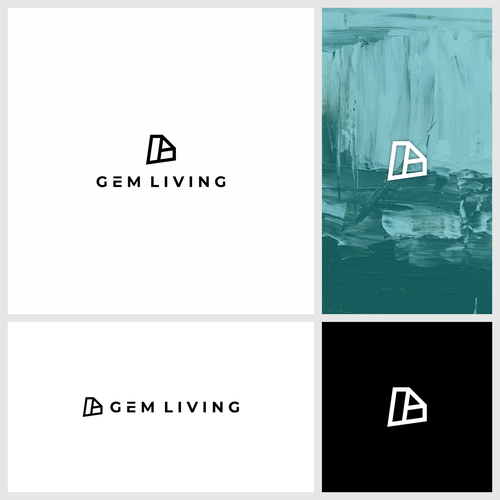 Geometrical, minimalist, modern brand design for Gem Living Design by Brog5