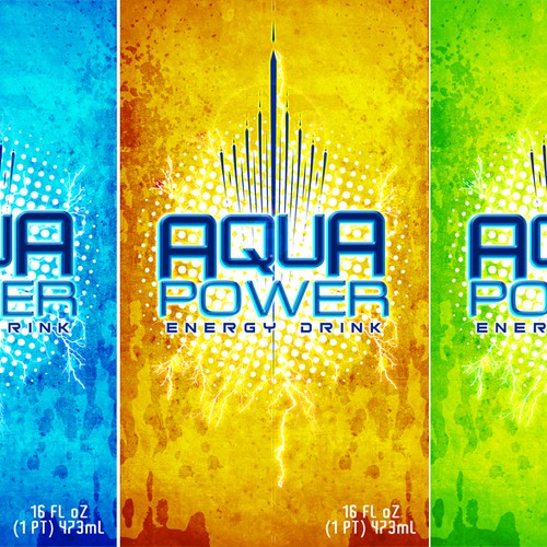 AQUAPOWER ENERGY DRINKS Design by mainero