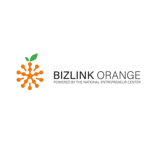 BizLink Orange Logo Design by mow.logo