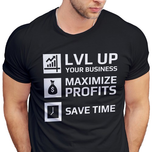 コンペ「New Shirt Design for LVL Up Imaging」のデザイン by LogoLensさん 