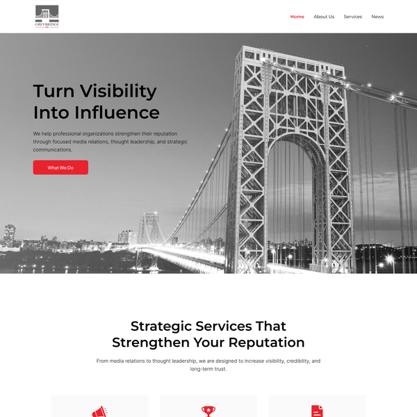 Design by Aduyyy titled "Greybridge Consultant Website"
