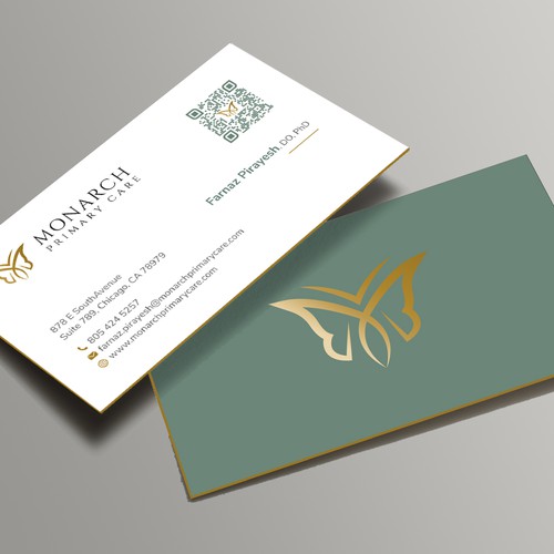 Design a classy, yet somewhat modern stunning, memorable business card for a medical clinic. No black! Please see colors Design by Xclusive16