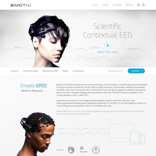 Redesign website for International Award Winning EEG system Design by Zallhady