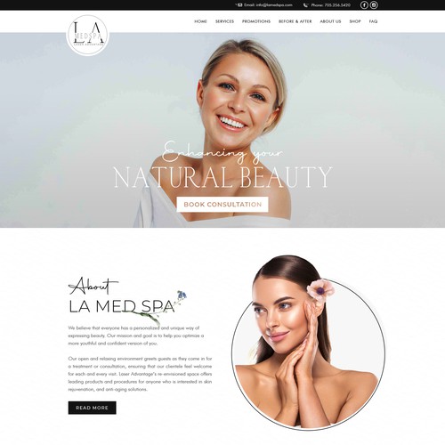 Website design for elegant medical spa, Web page design contest