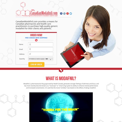 Create a professional landing page that sells a pharmaceutical drug to
health practitioners Design by jaysonc