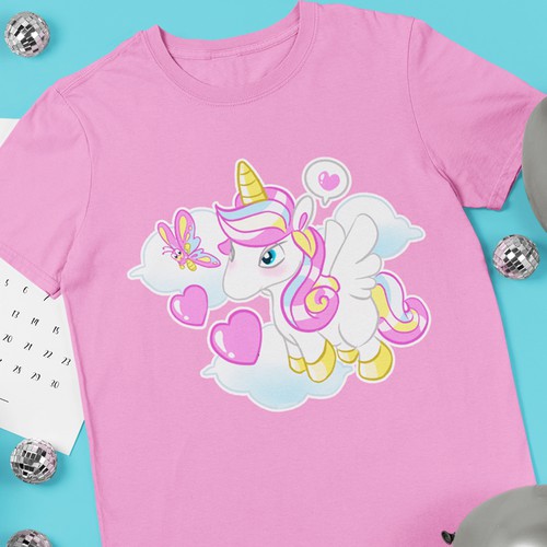 Toddler girls unicorn t shirt design, T-shirt contest