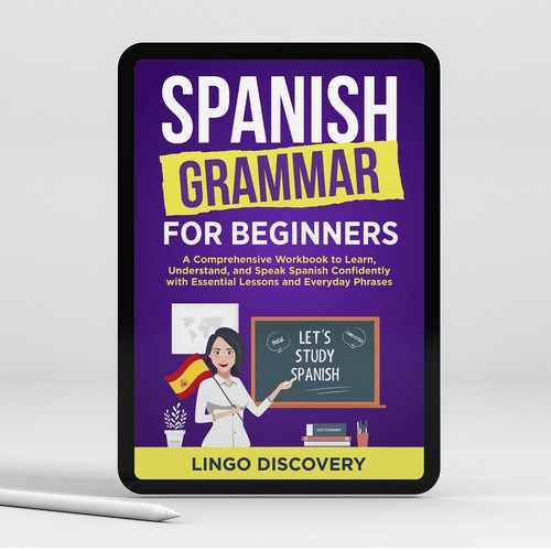 Sophisticated Spanish Grammar for Beginners Cover Design por Shreya007⭐️