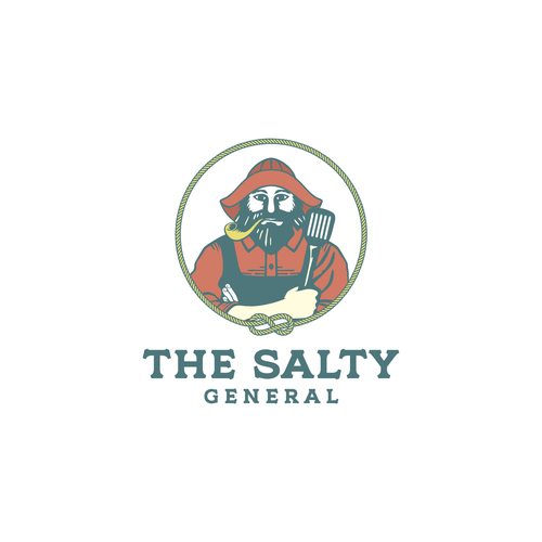 Salty New England General Store / sandwich shop combining classic text & modern imagery Design by Arto!