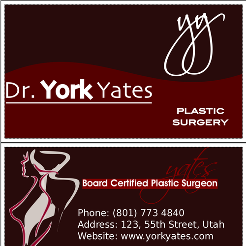 Dr. York Yates Plastic Surgery - business card Design by Benjovengo