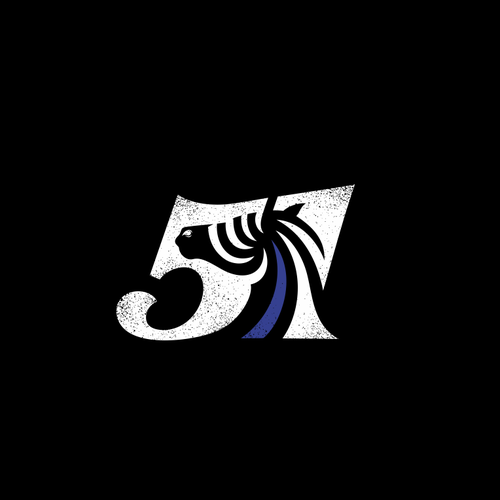 Edgy, Tough, Rugged, clothing Logo cleverly combining "Zebra" and "51" in a unique way. Design by JANTUNGHATI