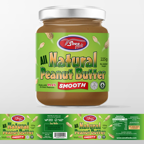 design a modern label for a New all natural peanut butter Design by TypeF Design