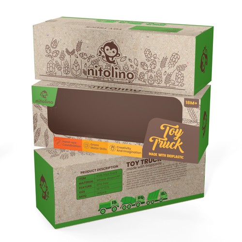 "Playful packaging design for a sustainable children toys brand" Design by CUPEDIUM