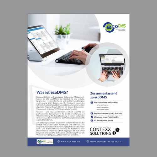 contexx Flyer "ecoDMS" Design by Dzine Solution