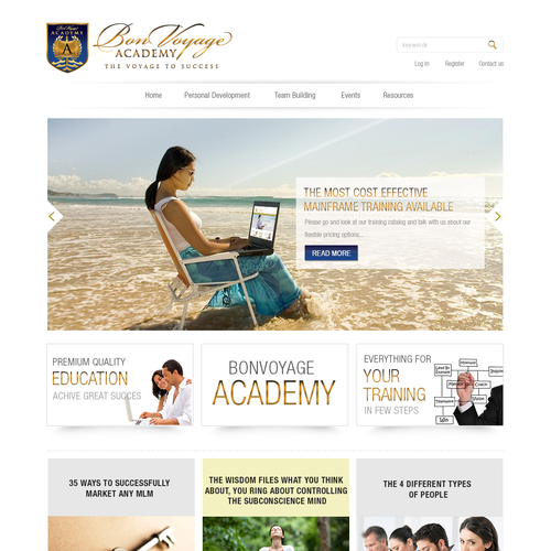 website design for BonVoyage Academy Diseño de Hitron_eJump