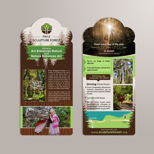 Enticing Rack Card for Unique and Fun Sculpture Park Nature Preserve Design by mindtrickattack