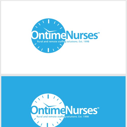 logo and business card for Ontime Nurses Diseño de KamNy