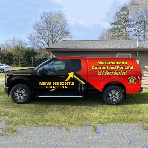 Create Bold And Professional Truck Wrap For High-End Roofing Company Design by ezesol™