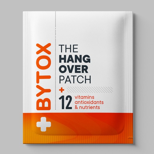 Powerful new packaging design for a hangover/wellness patches with