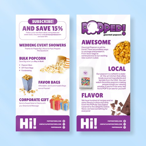 Designs | Updated Popcorn Rack Card | Postcard, flyer or print contest