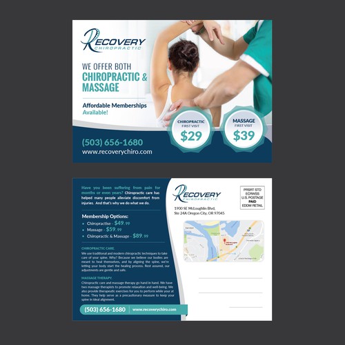 Chiropractic Post Card Mailer Design by Alisia