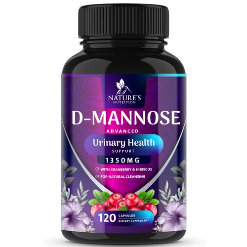 Colorful D-Mannose Design Needed for Nature's Nutrition Design by R O S H I N