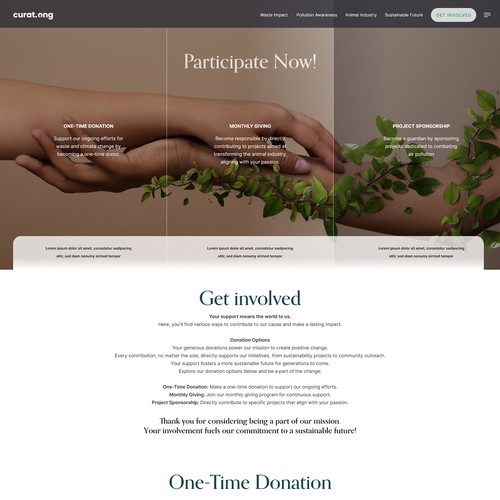 Earth in Focus: A Transformative  Web Experience Highlighting Waste, Pollution, and Sustainability Design by Pavlina_K