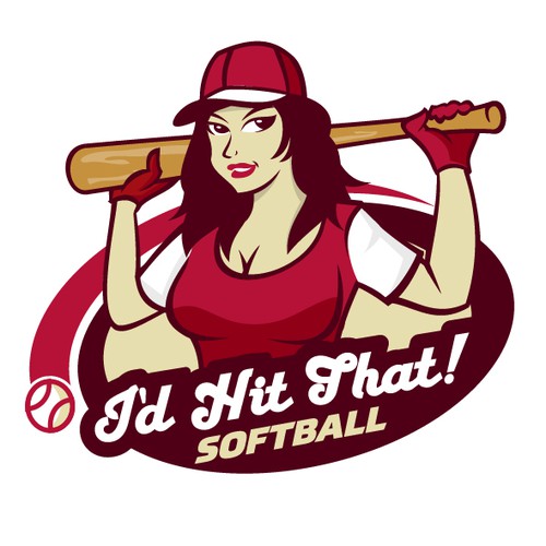 Fun and Sexy Softball Logo Réalisé par Jay Dzananovic