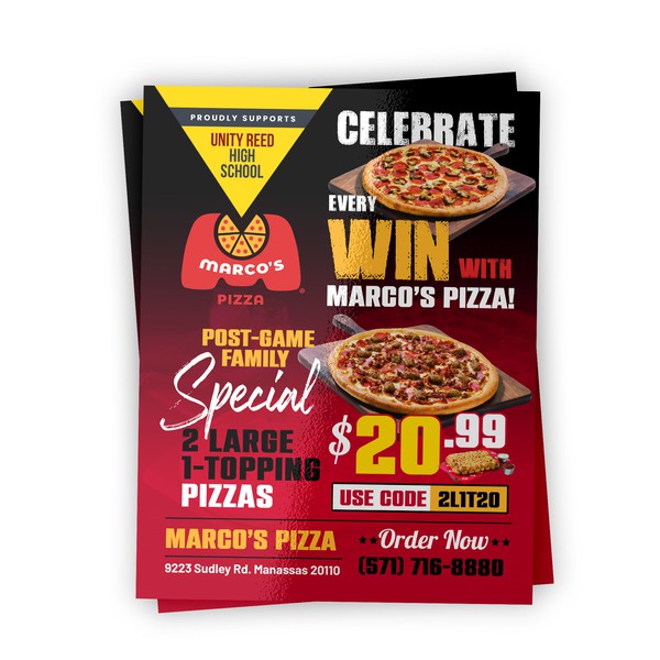 Pizza Ad for football event