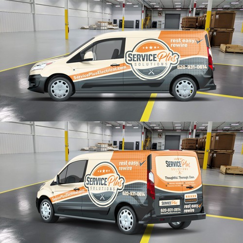 Designs | Thoughtful. Thorough. Clean. Service Plus Electrical van ...